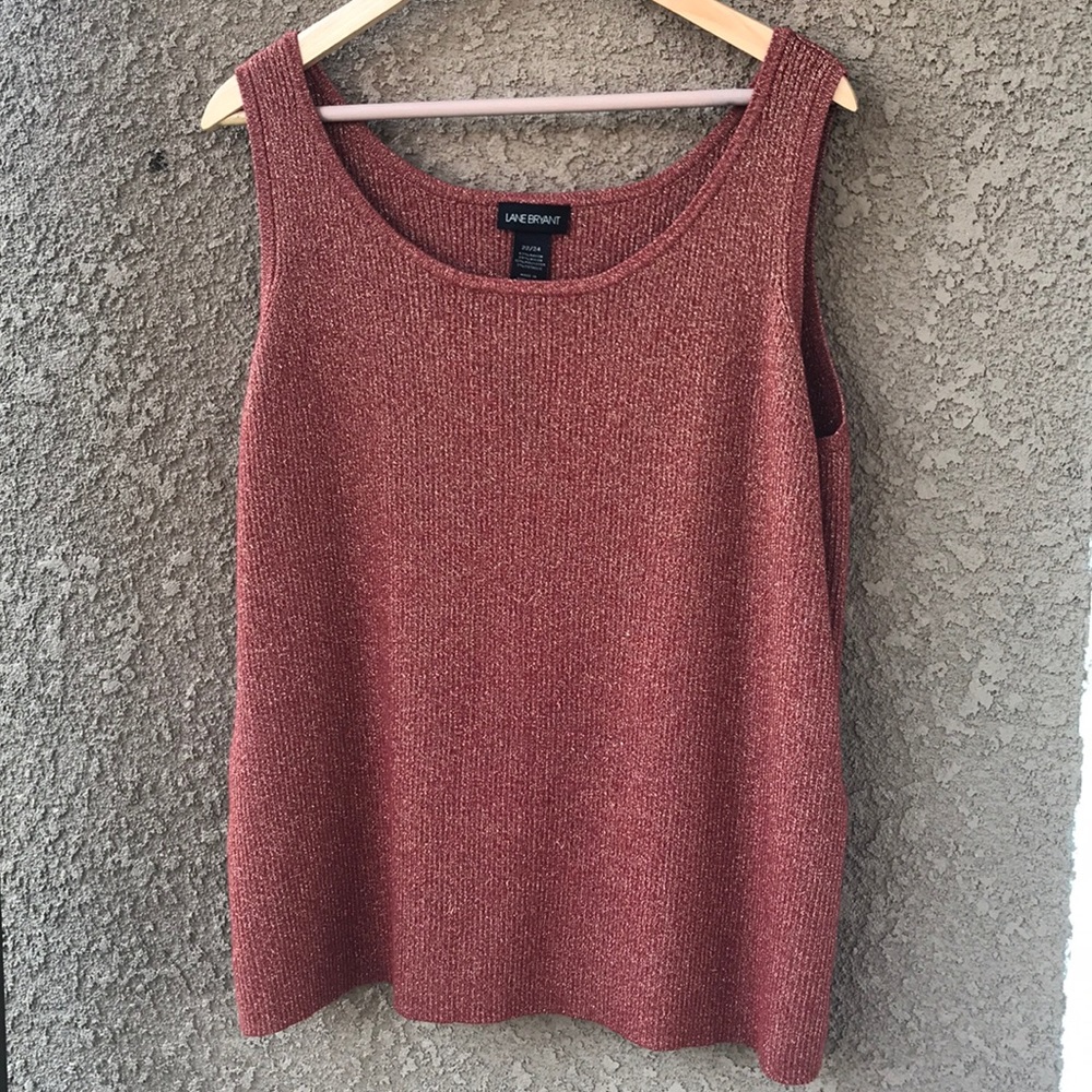 Gold Lane Bryant metallic pumpkin knit tank Size 22 to 24